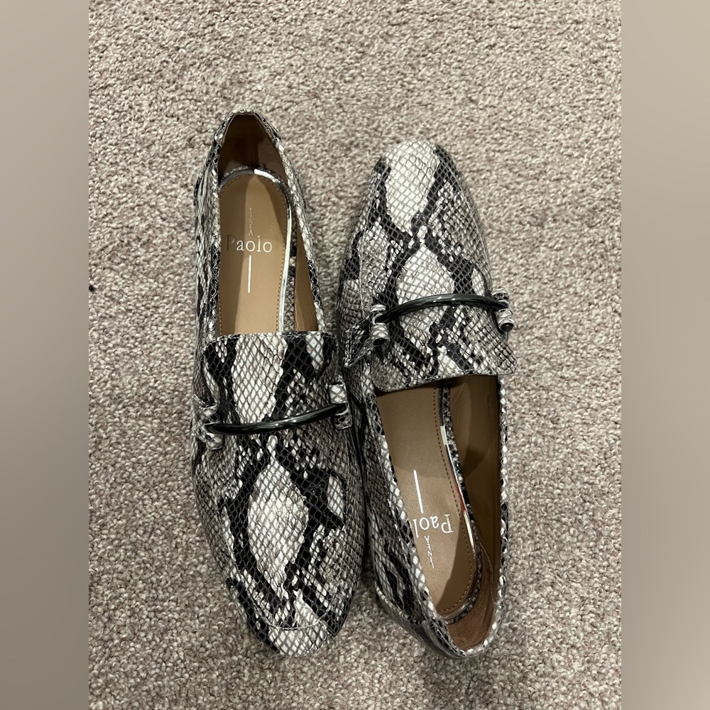 Linea Paolo Python print Loafers